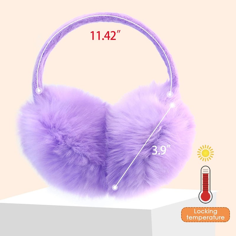 FSTEOE Winter Ear Muffs Women Warm Earmuff Girls Ear Warmers Soft Plush Outdoor Adjustable Ear Cover - Image 5